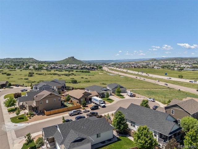 398 Midden Pl, Castle Rock, CO 80104 - aerial view of residential area with a mountainous background
