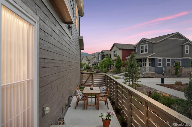 8057 Monte Vista Cir, Littleton, CO 80125 - balcony featuring a residential view and outdoor dining space