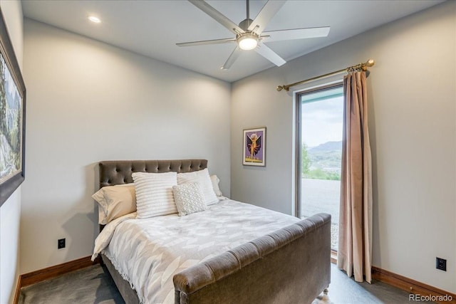 421 Z Rd, Silverthorne, CO 80498 - bedroom featuring access to exterior and a ceiling fan