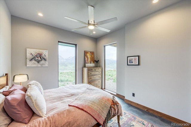 421 Z Rd, Silverthorne, CO 80498 - bedroom featuring recessed lighting, carpet flooring, and ceiling fan