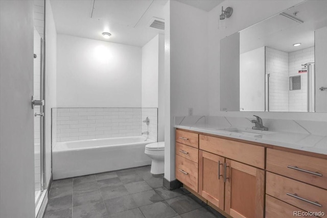 1438 Little Raven St Unit 201, Denver, CO 80202 - bathroom featuring vanity, a bath, and a shower