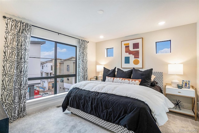 view of carpeted bedroom