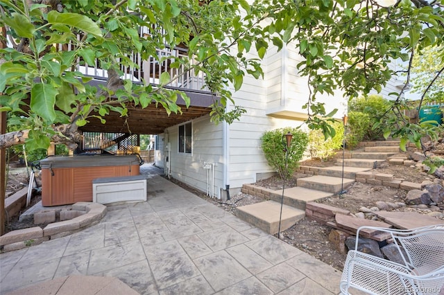 3087 Deer Creek Trl, Highlands Ranch, CO 80129 - view of patio featuring a hot tub