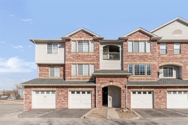 view of property featuring a garage