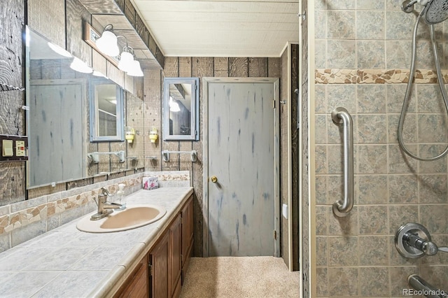 2169 Vigilante Ave, Bailey, CO 80421 - bathroom featuring vanity and tasteful backsplash