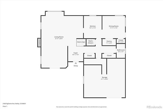 2169 Vigilante Ave, Bailey, CO 80421 - view of home floor plan