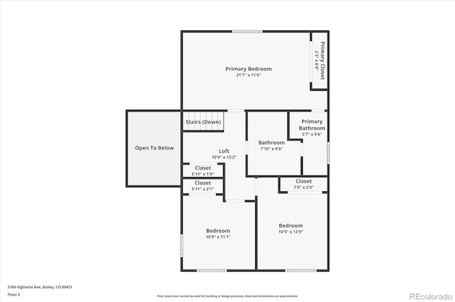 2169 Vigilante Ave, Bailey, CO 80421 - view of floor plan / room layout