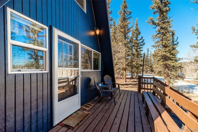 view of wooden deck