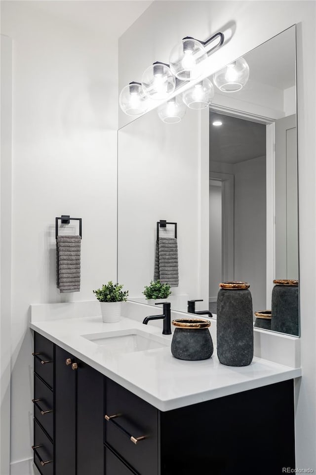 bathroom featuring vanity