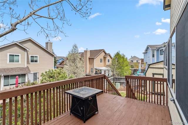 12551 W 84th Cir, Arvada, CO 80005 - wooden terrace with a residential view
