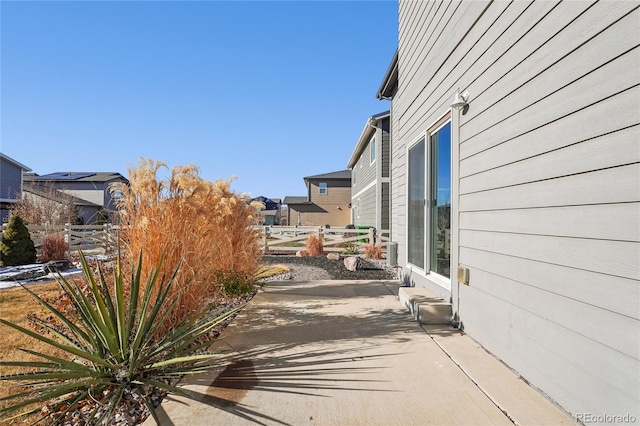 view of patio / terrace featuring a residential view