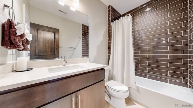 1426 S Pearl St, Denver, CO 80210 - bathroom with vanity, shower / bath combination with curtain, and tile patterned floors