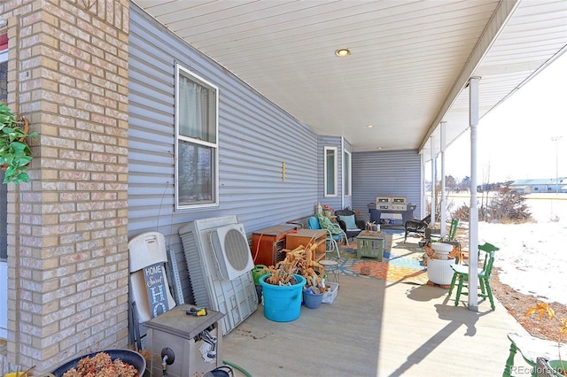 view of patio featuring area for grilling