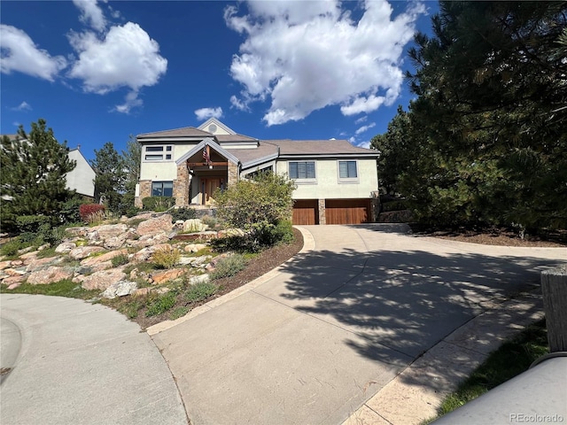 view of front of house featuring a garage