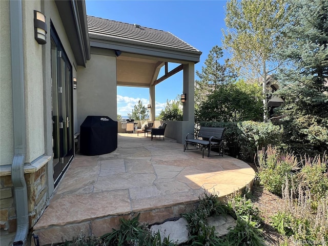 view of patio / terrace with area for grilling