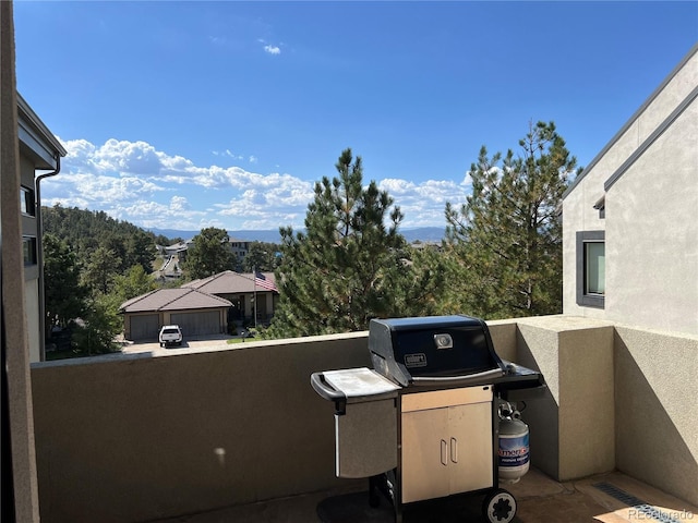 view of patio / terrace with a grill