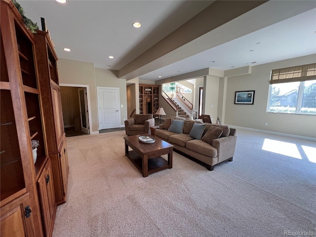 view of carpeted living room