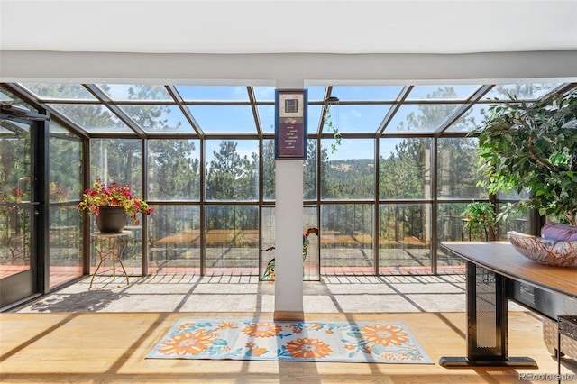 view of sunroom / solarium