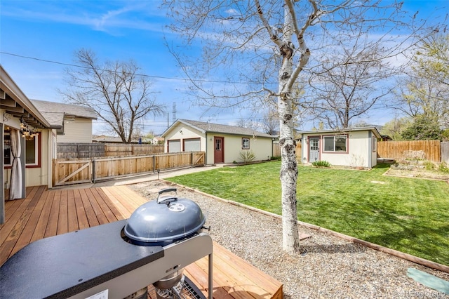 1055 Quartz St, Golden, CO 80401 - view of yard with an outdoor structure and a deck