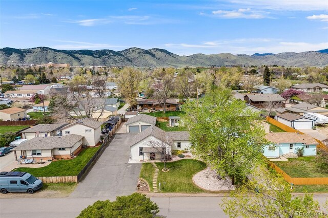 1055 Quartz St, Golden, CO 80401 - aerial view of residential area featuring mountains