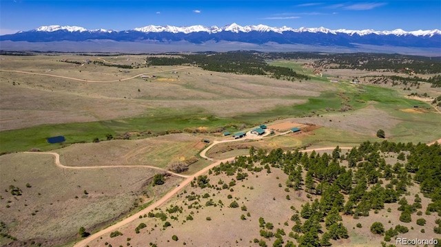 1120 County Road 322, Westcliffe, CO 81252 - aerial view of sparsely populated area featuring a mountain backdrop
