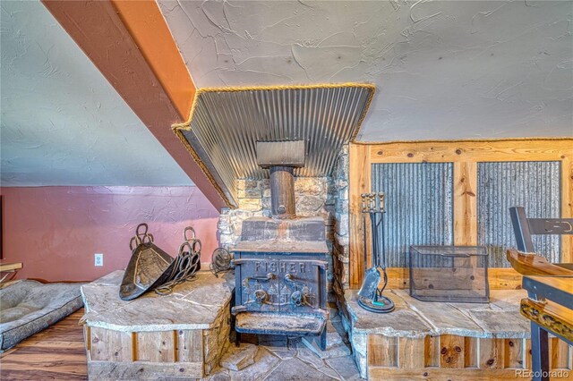 1120 County Road 322, Westcliffe, CO 81252 - detailed view of a wood stove and wood finished floors