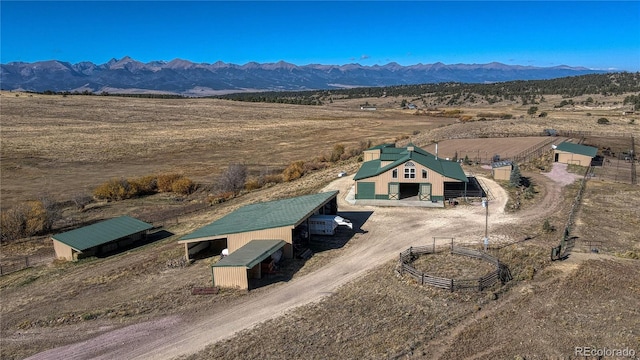 1120 County Road 322, Westcliffe, CO 81252 - aerial view of sparsely populated area with a mountain backdrop