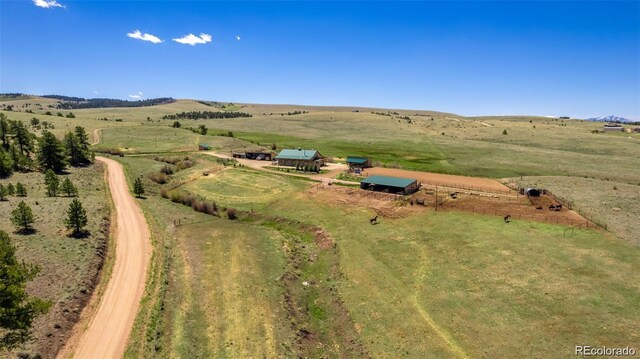 1120 County Road 322, Westcliffe, CO 81252 - aerial view of property's location featuring rural landscape