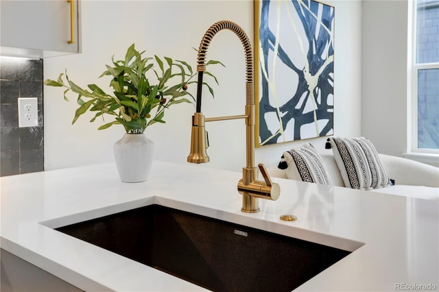 interior details with sink