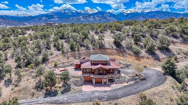 12220 Saddle Ridge Ln, Salida, CO 81201 - view of subject property with a mountainous background and a forest