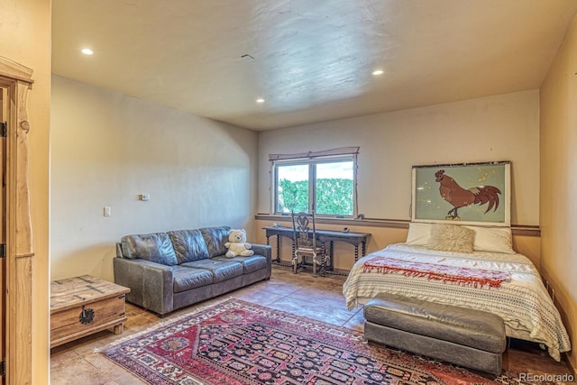 12220 Saddle Ridge Ln, Salida, CO 81201 - bedroom featuring tile patterned floors and recessed lighting