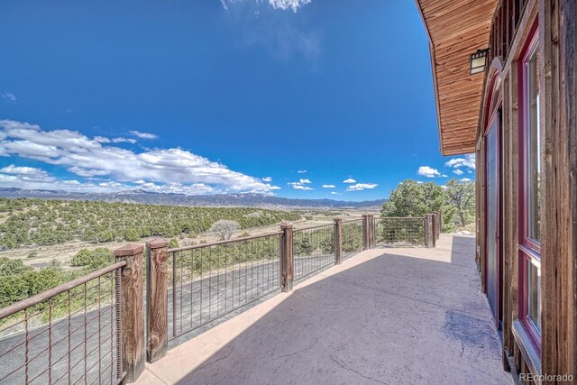 12220 Saddle Ridge Ln, Salida, CO 81201 - view of patio featuring a mountain view