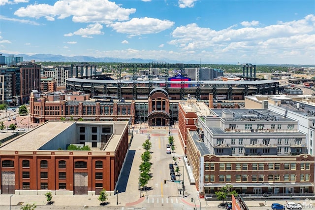 city view with a mountain view