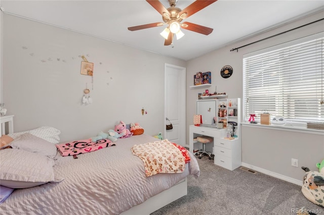 9904 Quintero St, Commerce City, CO 80022 - bedroom featuring carpet floors, a desk, and ceiling fan