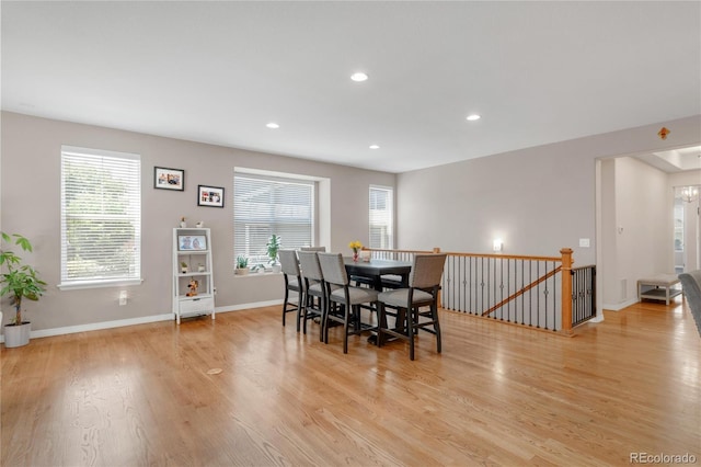 9904 Quintero St, Commerce City, CO 80022 - dining area featuring light wood-type flooring, healthy amount of natural light, and recessed lighting