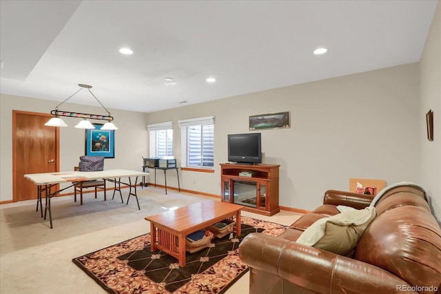 view of carpeted living room