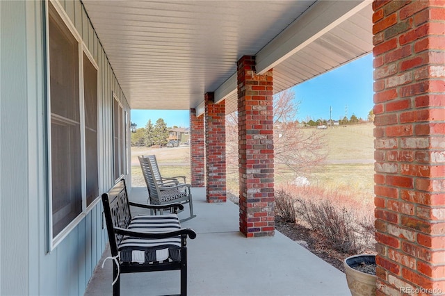 view of patio / terrace with a porch