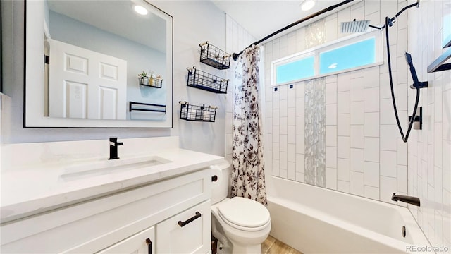 4826 S Ireland St, Aurora, CO 80015 - full bathroom with vanity, toilet, and shower / tub combo
