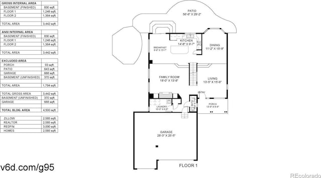 4826 S Ireland St, Aurora, CO 80015 - property floor plan