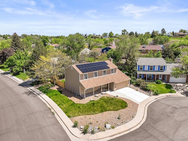 aerial view of property and surrounding area