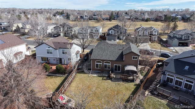 birds eye view of property featuring a residential view