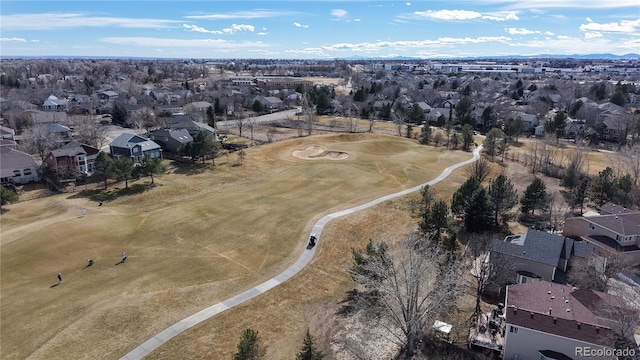 drone / aerial view with a residential view