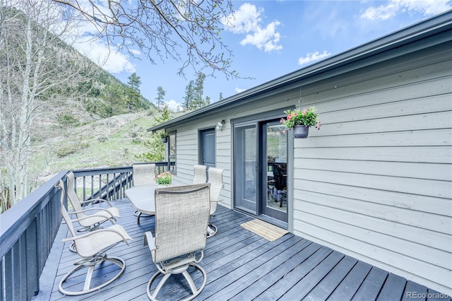 140 Forest Dr, Frisco, CO 80443 - wooden deck featuring outdoor dining space