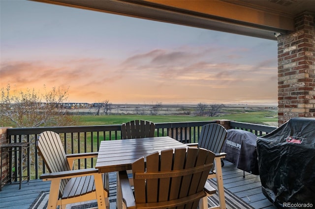 1609 S Catawba Cir, Aurora, CO 80018 - deck at dusk with outdoor dining space