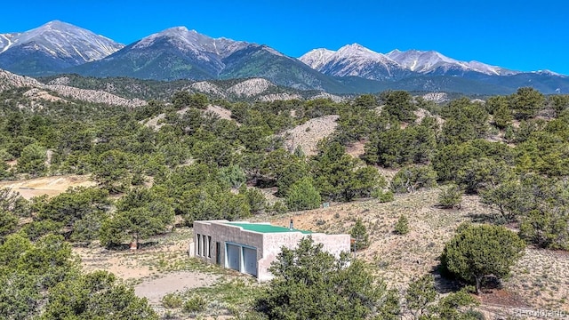 11855 County Road 251a, Salida, CO 81201 - view of mountain backdrop featuring a heavily wooded area