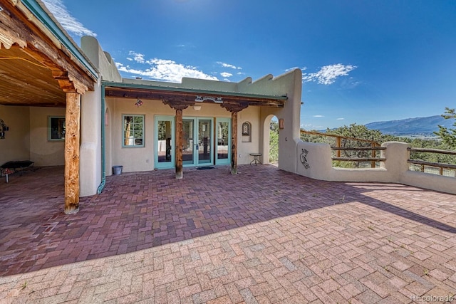 11855 County Road 251a, Salida, CO 81201 - view of patio featuring french doors and a mountain view