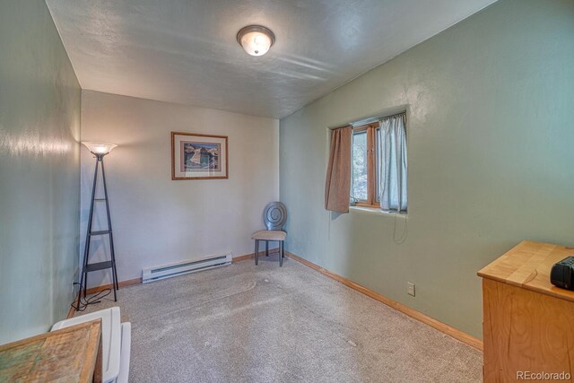 11855 County Road 251a, Salida, CO 81201 - unfurnished room featuring a baseboard radiator and carpet flooring