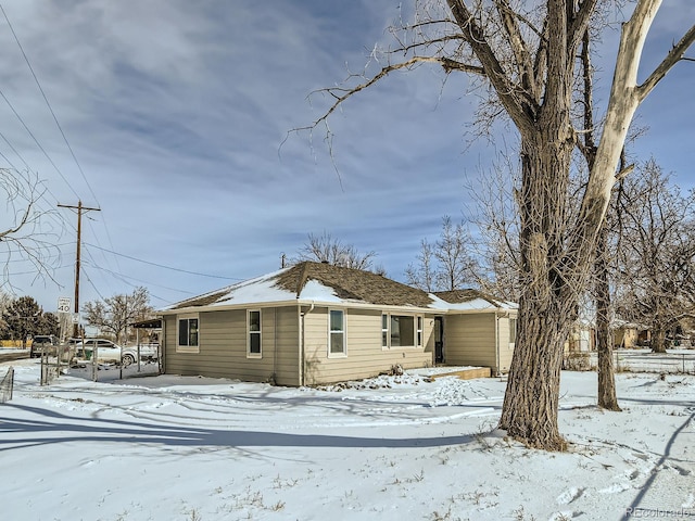 view of front of home