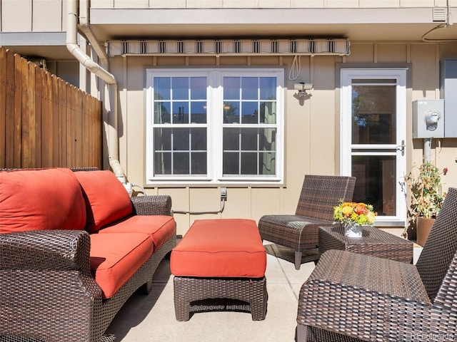 view of patio featuring outdoor lounge area