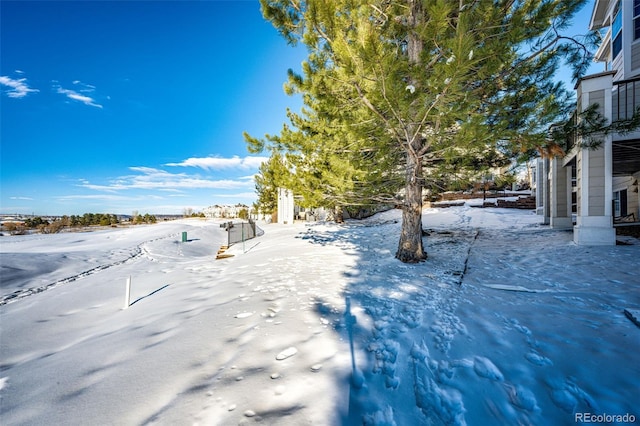 view of snowy yard